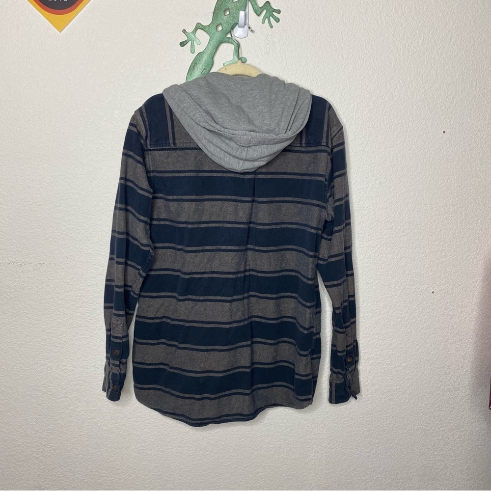 90’s Style Button Down Hooded Flannel - image 5